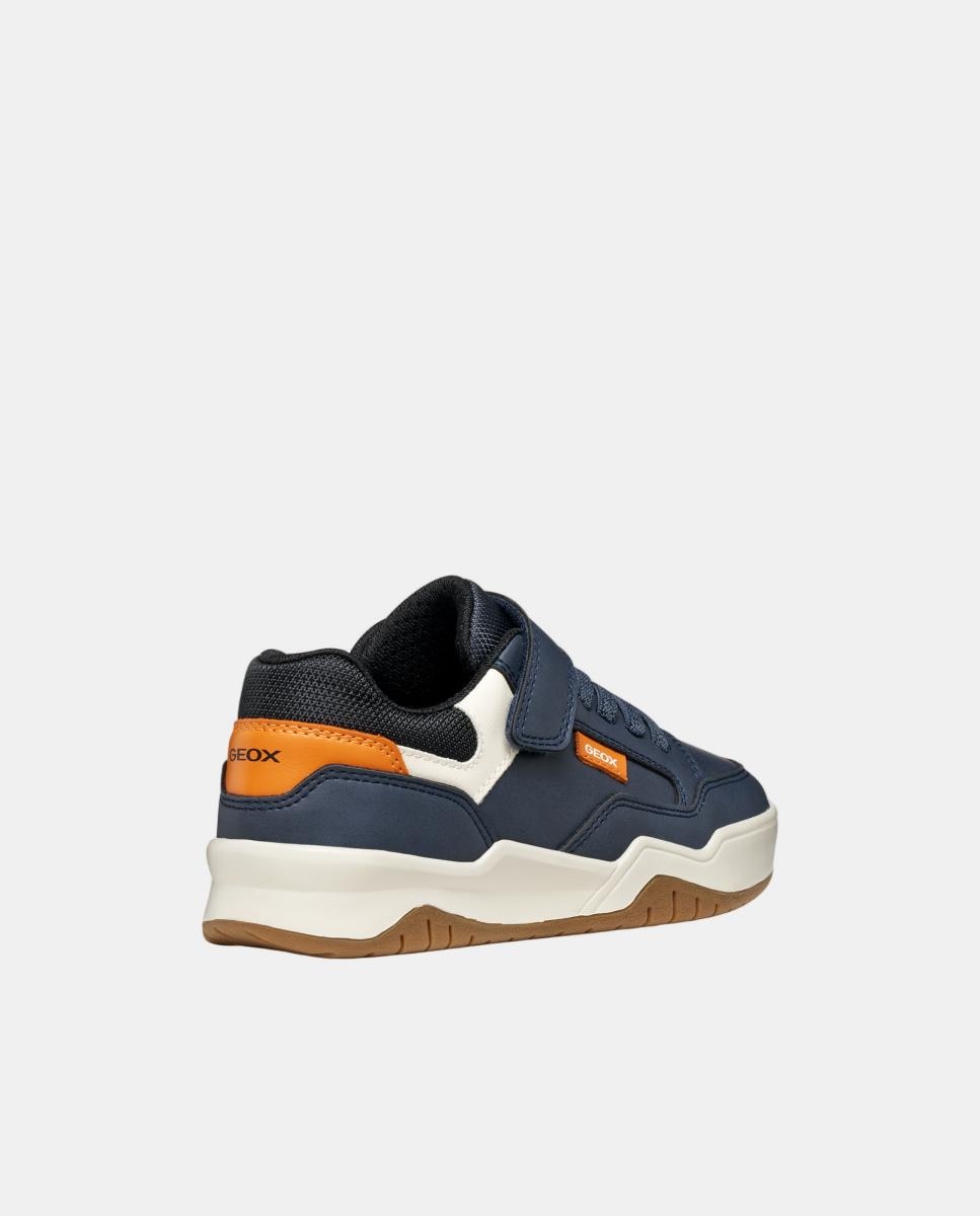 Sapatilhas de criança estilo urbano com velcro Geox Azul-escuro-4