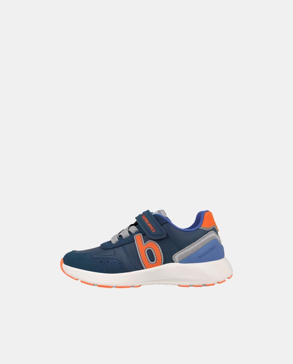 Deportivas de niño con puntera redonda y cierre de velcro con elásticos - Biomecanics - Azul marino Azul marino-2