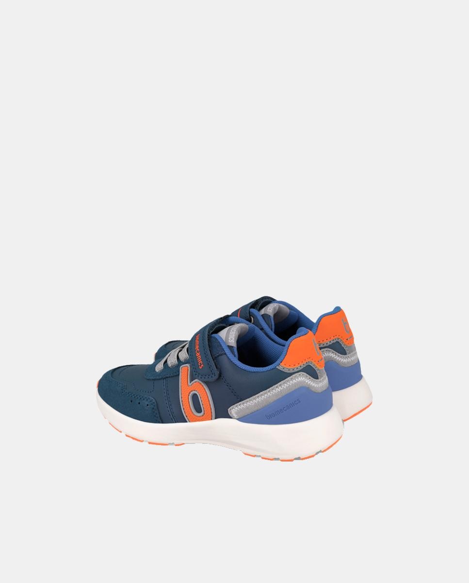 Deportivas de niño con puntera redonda y cierre de velcro con elásticos - Biomecanics - Azul marino Azul marino-3