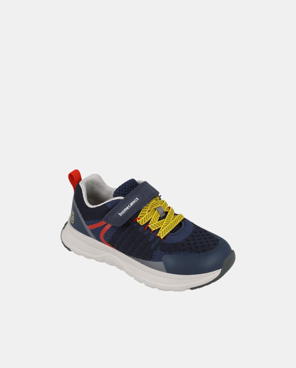 Sapatilhas para Criança com Biqueira Redonda e Fecho de Velcro com Elásticos Azul-marinho-4
