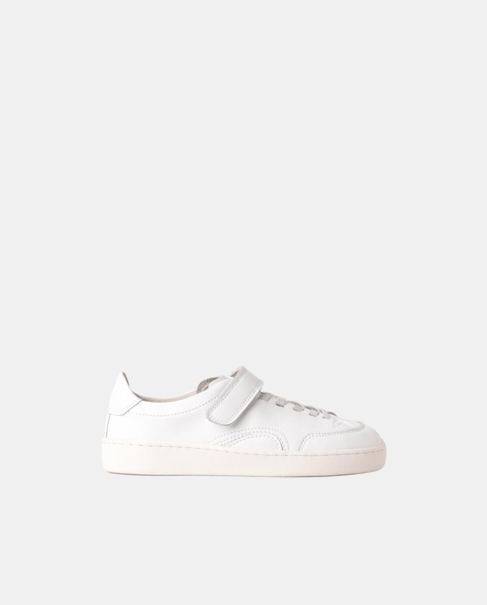 Sapatilhas em pele e sola rasa sem drop KOOPS Branco-2