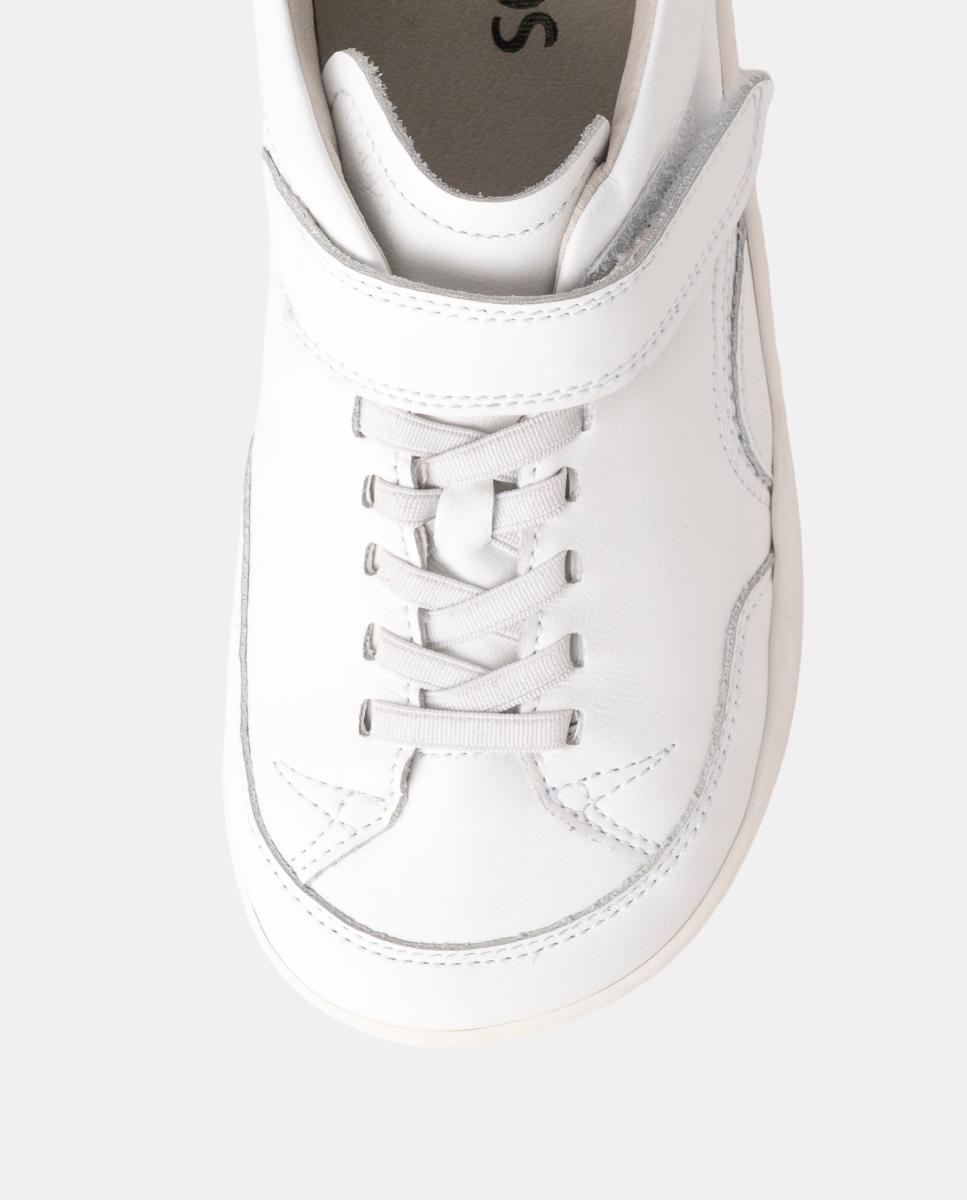 Sapatilhas em pele e sola rasa sem drop KOOPS Branco-3