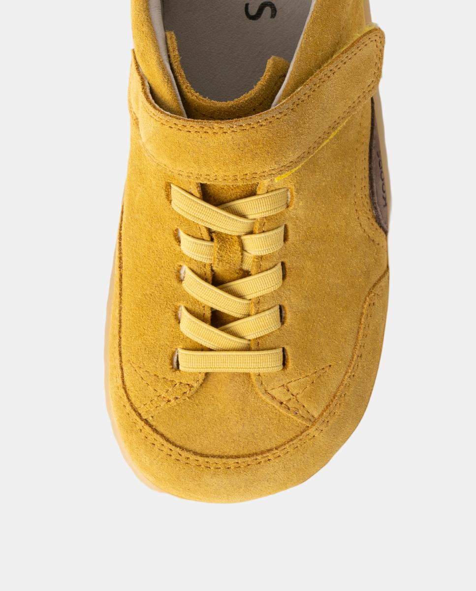 Sapatilhas em suede e sola rasa sem drop KOOPS Amarelo-2