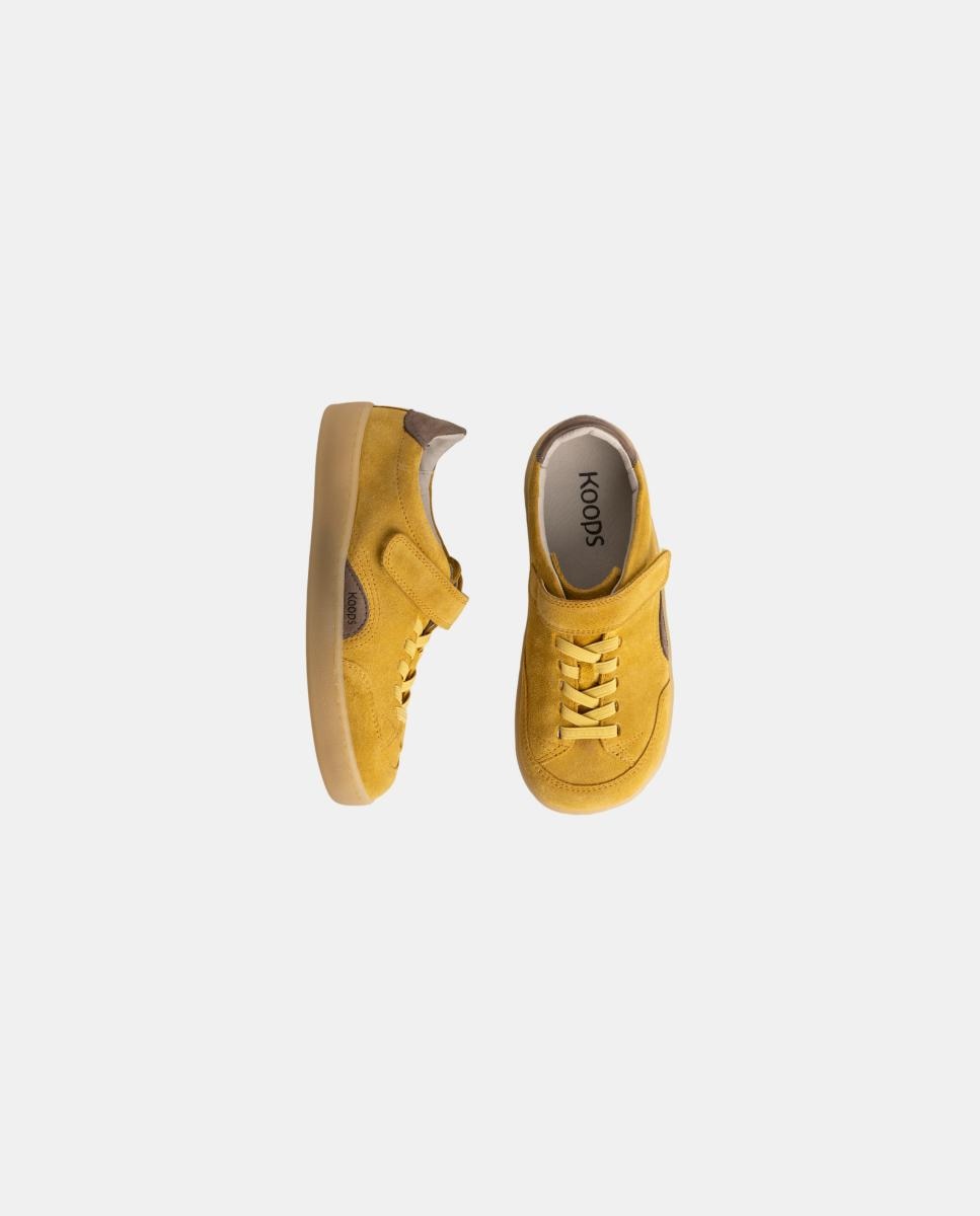 Sapatilhas em suede e sola rasa sem drop KOOPS Amarelo-3