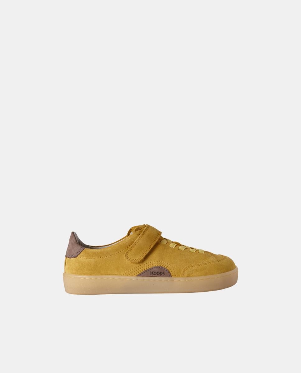 Sapatilhas em suede e sola rasa sem drop KOOPS Amarelo-4