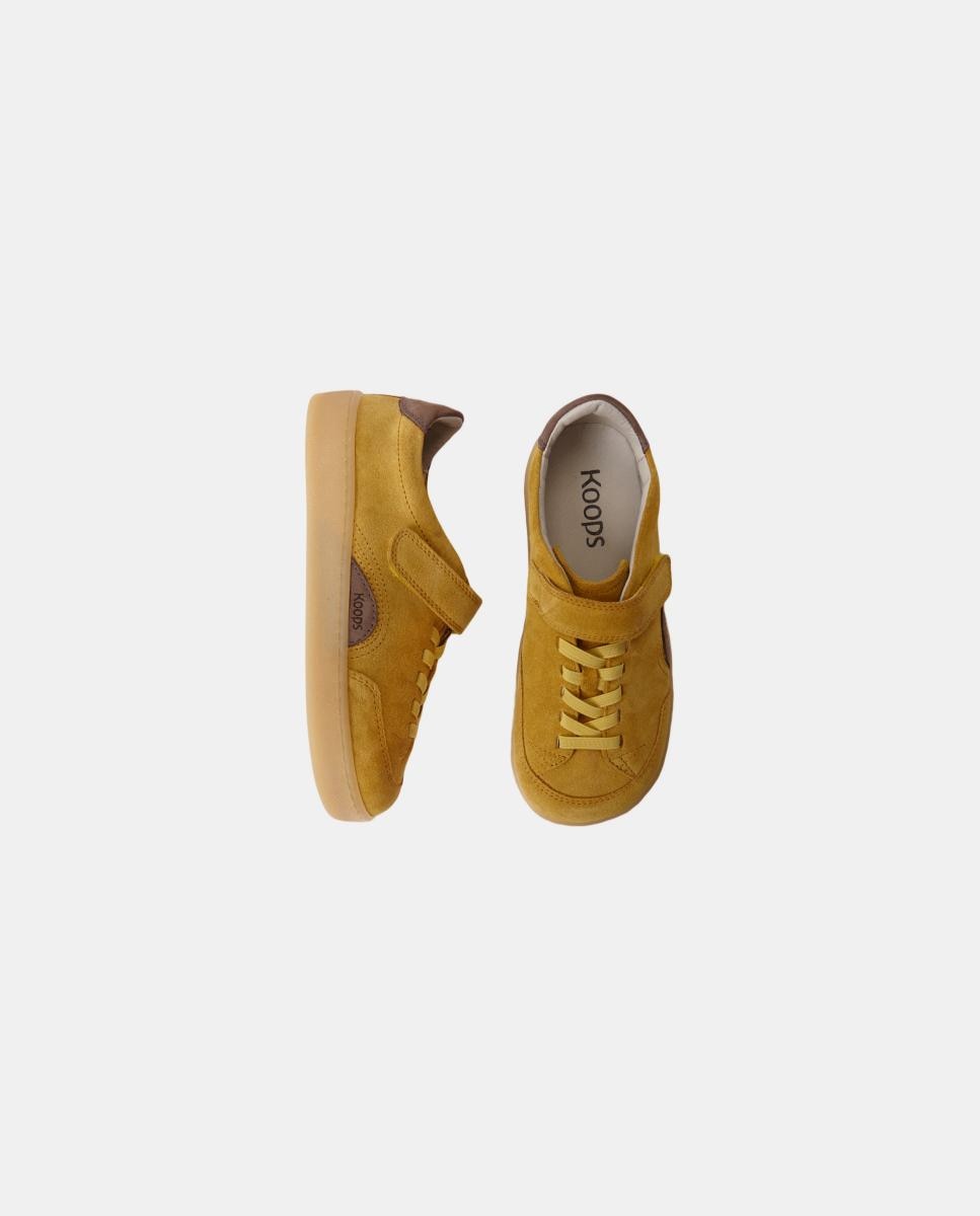 Sapatilhas em suede e sola rasa sem drop KOOPS Amarelo-6