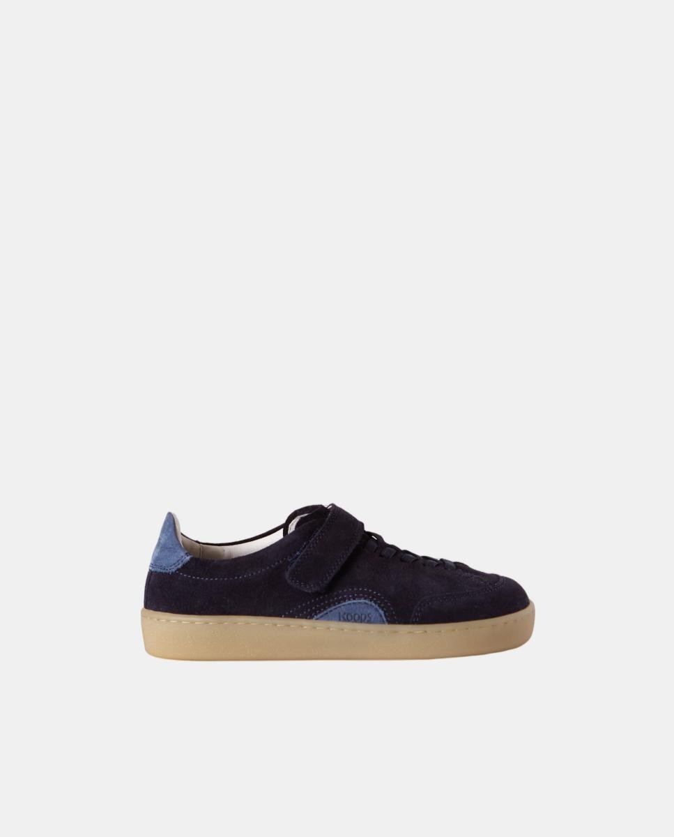 Sapatilhas em suede e sola rasa sem drop KOOPS Azul-escuro-4