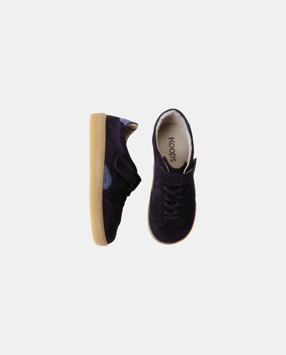 Sapatilhas em suede e sola rasa sem drop KOOPS Azul-escuro-8