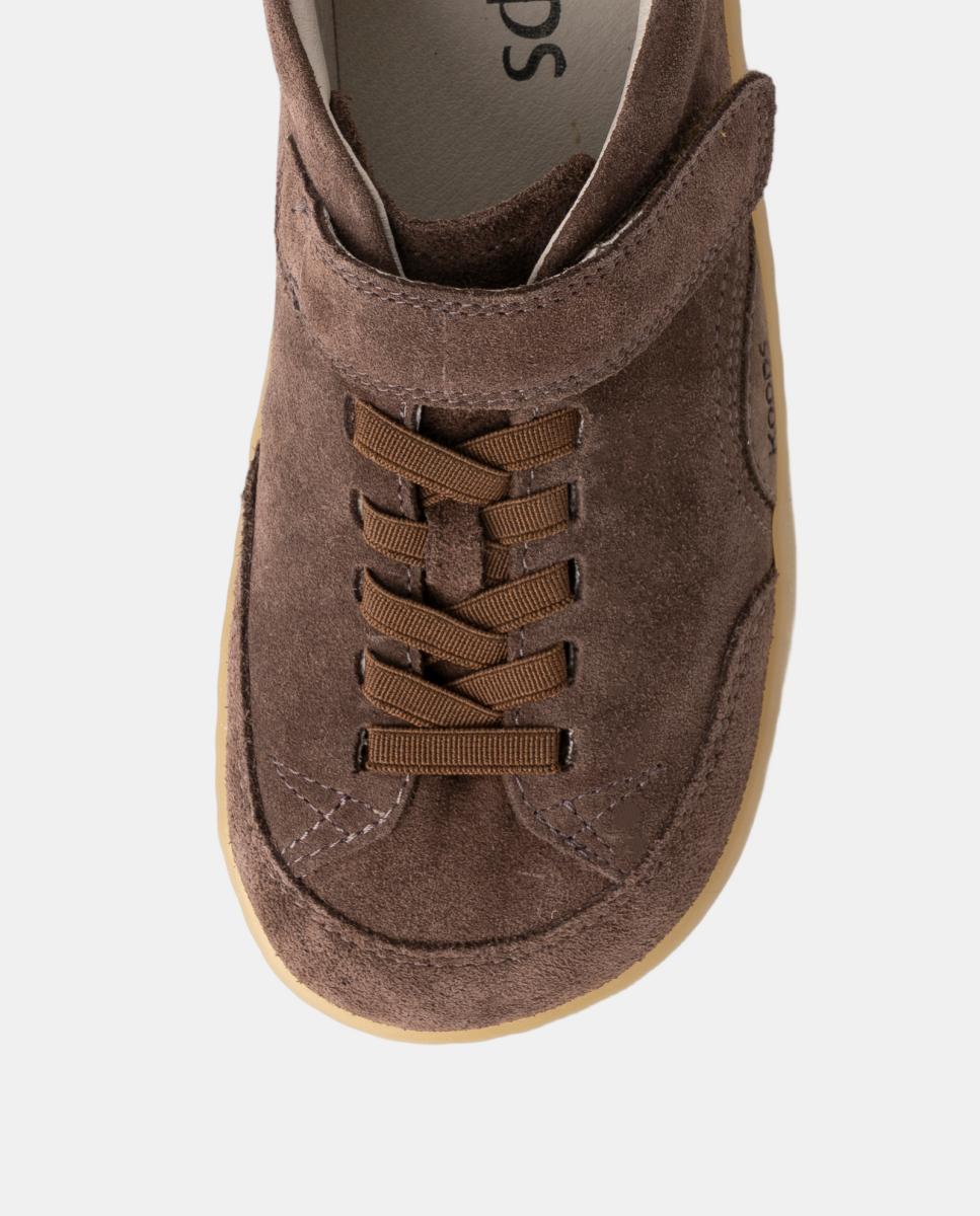 Sapatilhas em suede e sola rasa sem drop KOOPS Castanho-2