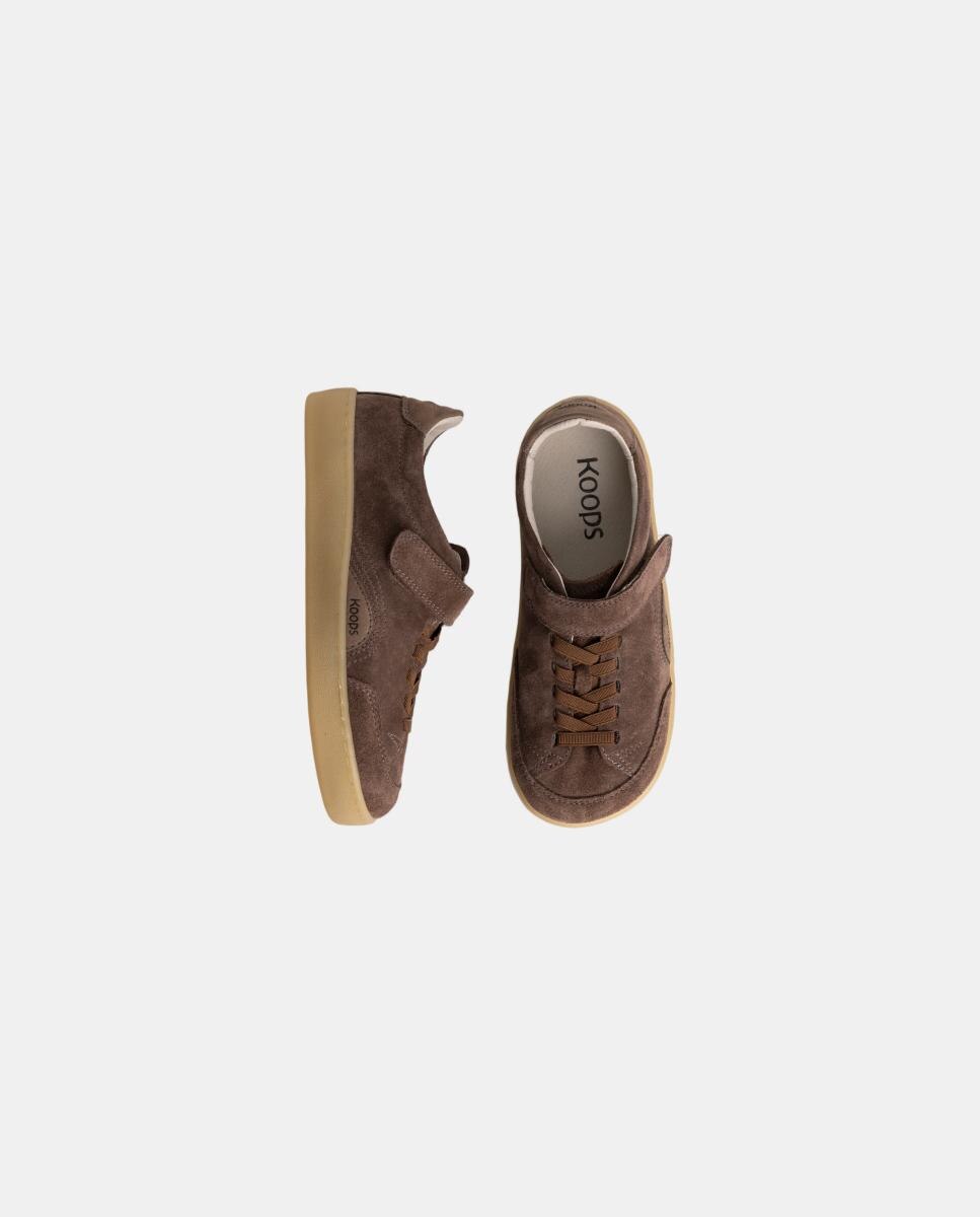 Sapatilhas em suede e sola rasa sem drop KOOPS Castanho-3