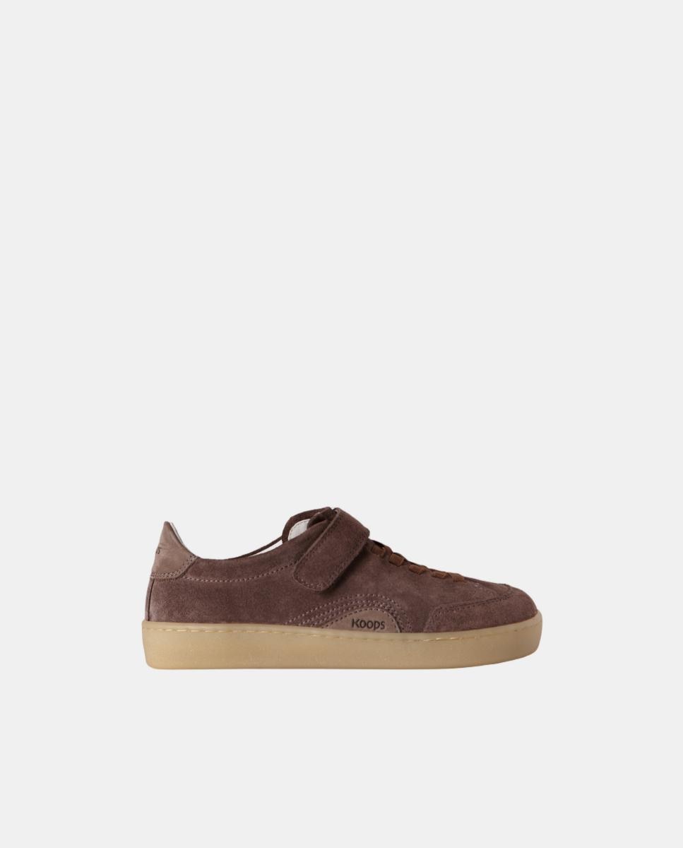 Sapatilhas em suede e sola rasa sem drop KOOPS Castanho-4