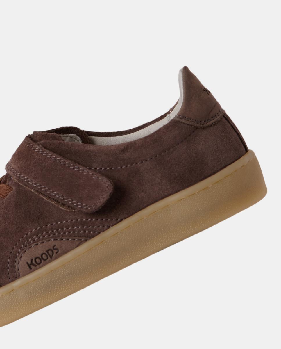 Sapatilhas em suede e sola rasa sem drop KOOPS Castanho-5