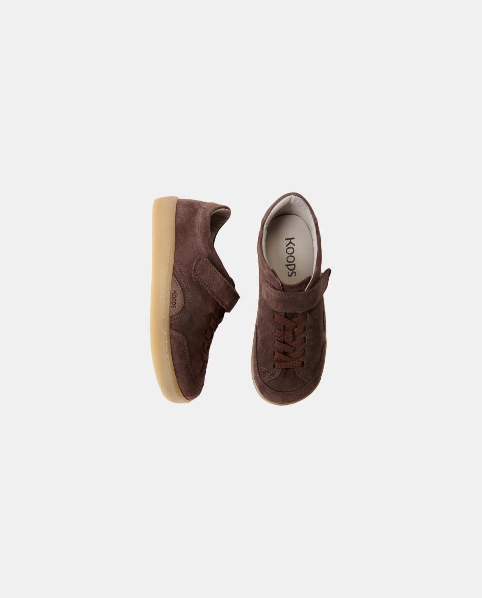 Sapatilhas em suede e sola rasa sem drop KOOPS Castanho-7