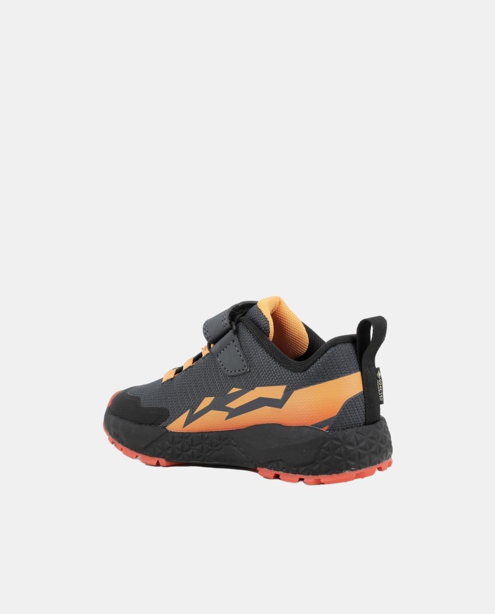 Sapatilhas com Fecho de Velcro e Atacadores Elásticos e Forro de Goretex Cinzento asfalto-2