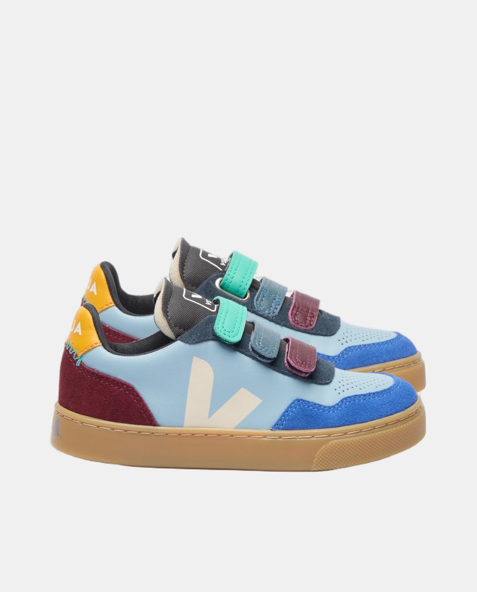Sapatilhas em Couro, Colaboração com a Milk, Modelo V-90 Azul Céu-1