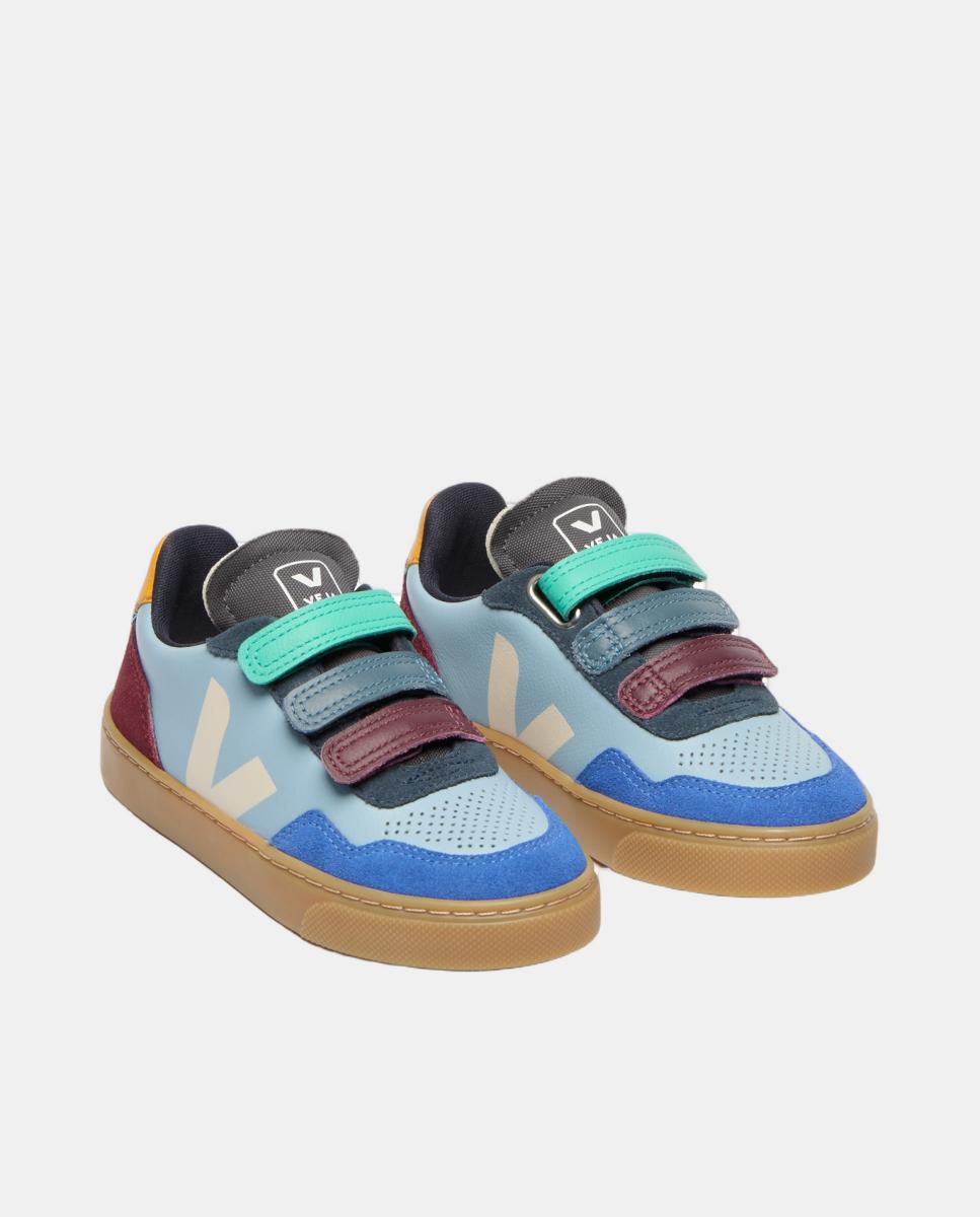 Sapatilhas em Couro, Colaboração com a Milk, Modelo V-90 Azul Céu-3