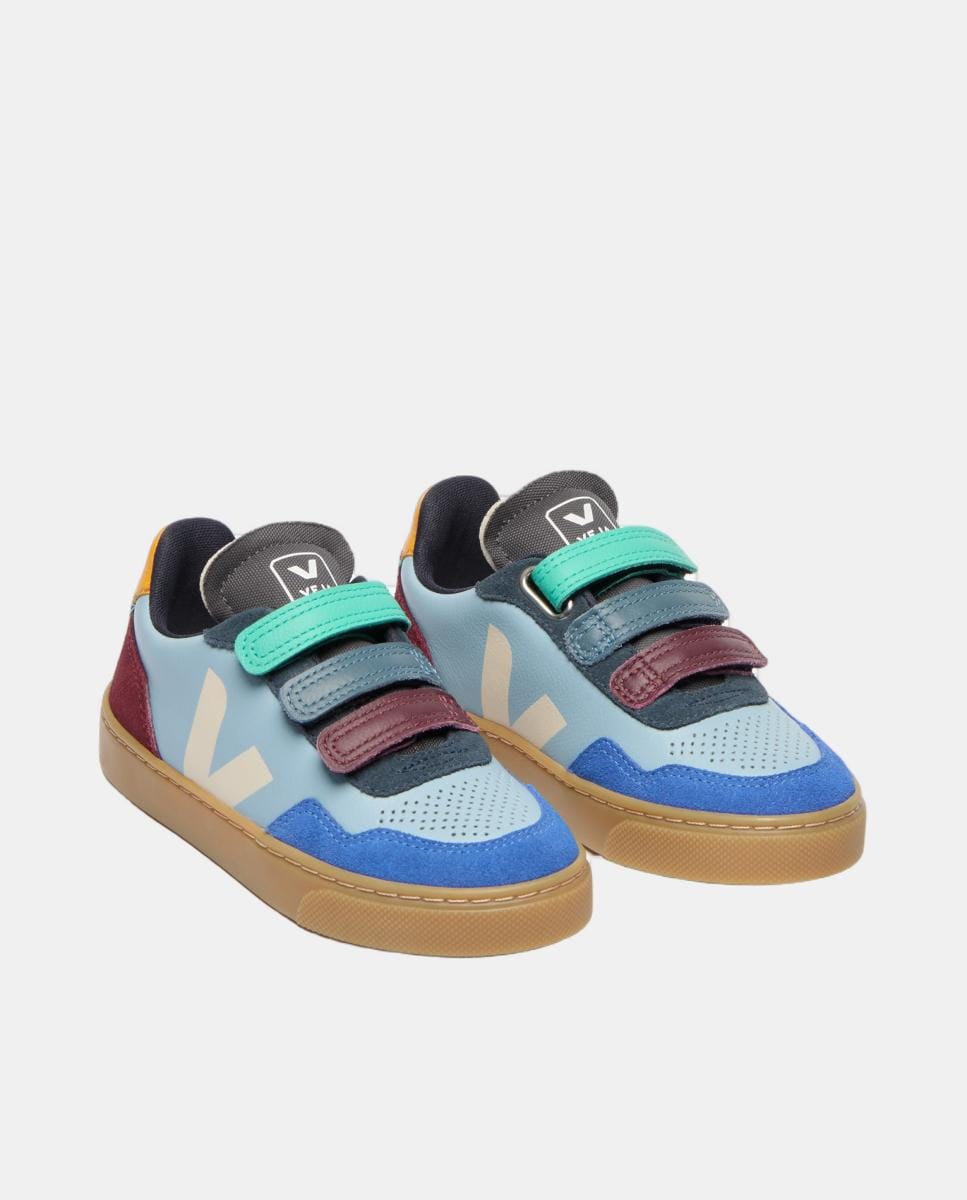 Sapatilhas em Couro, Colaboração com a Milk, Modelo V-90 Azul Céu-3