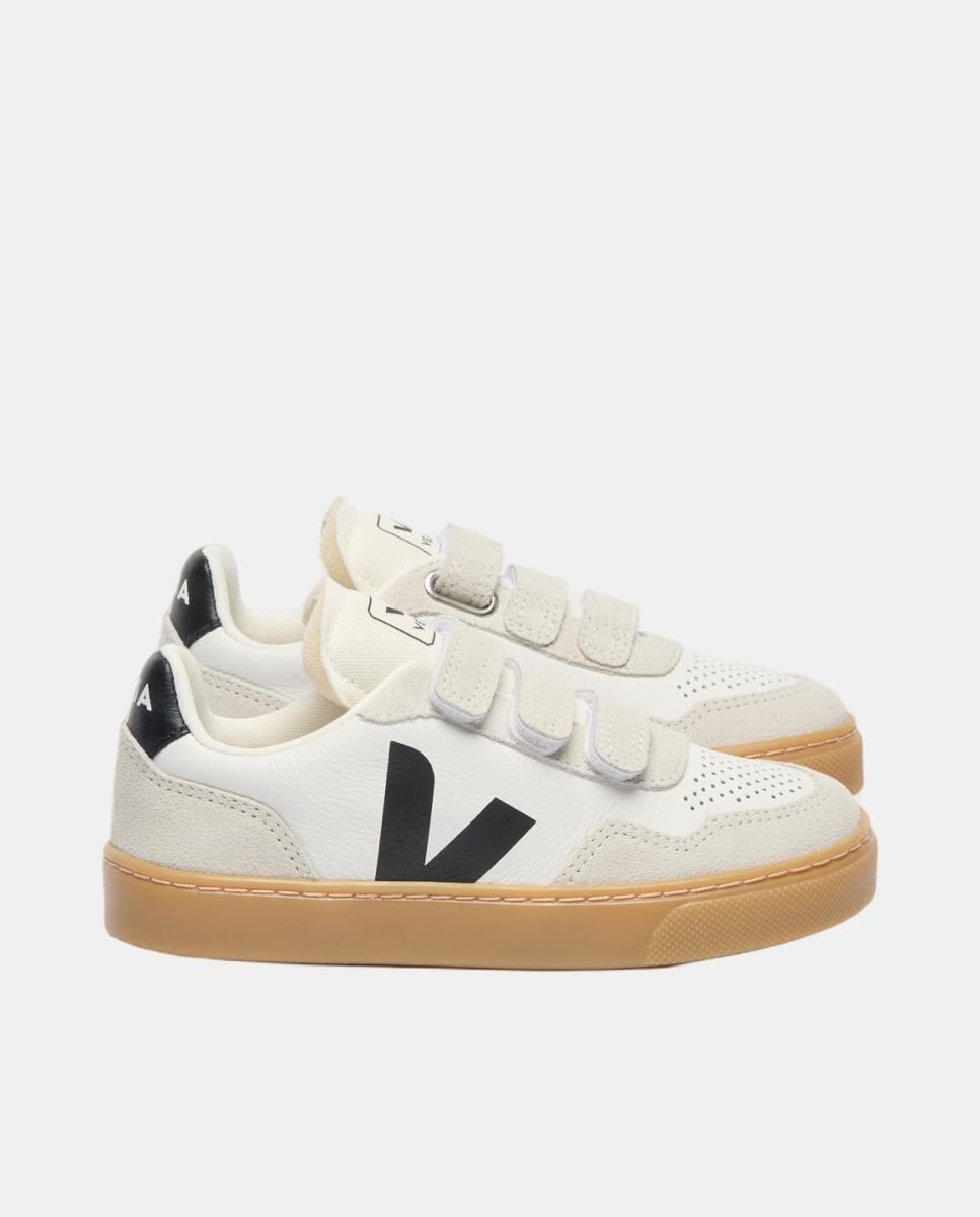 Sapatilhas de Couro Modelo V-90 Veja Branco Total-1