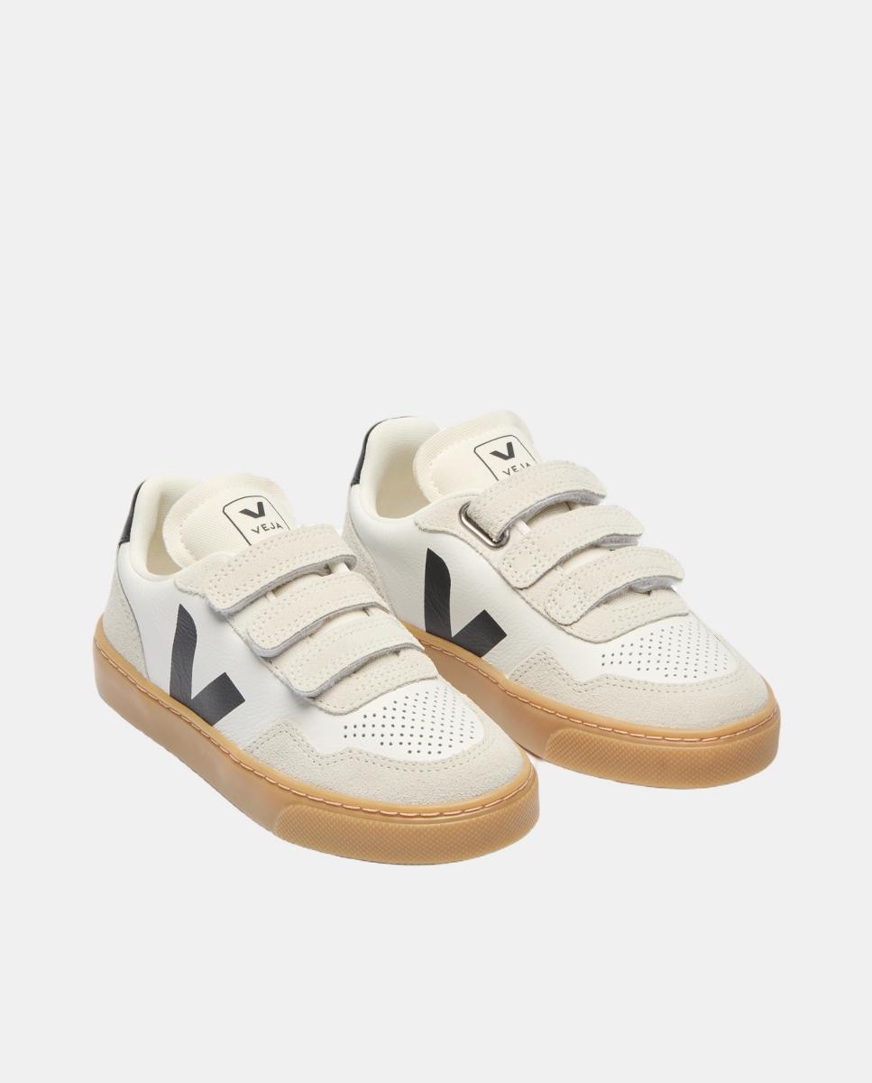 Sapatilhas de Couro Modelo V-90 Veja Branco Total-3