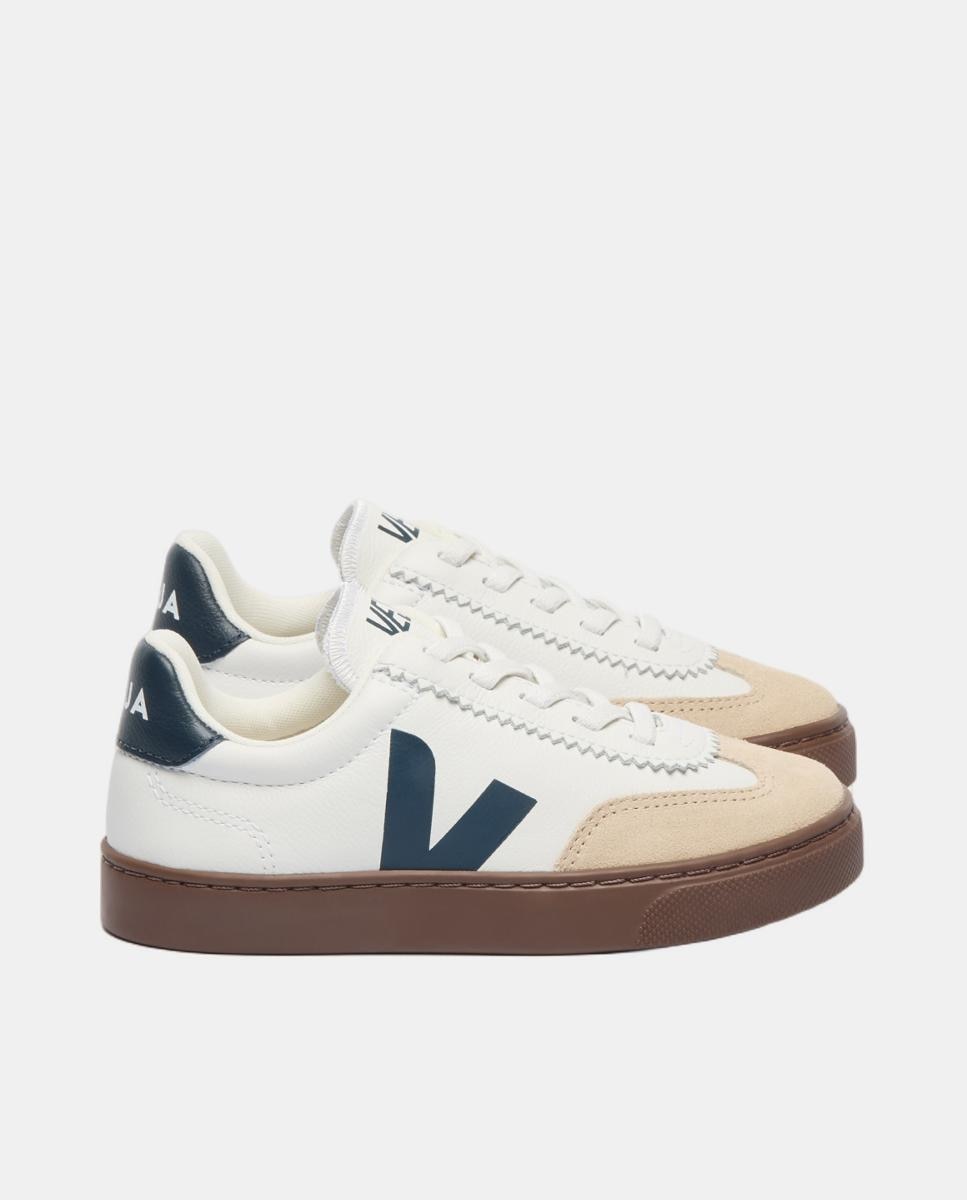 Sapatilhas de Couro Modelo Volley Branco Total-1