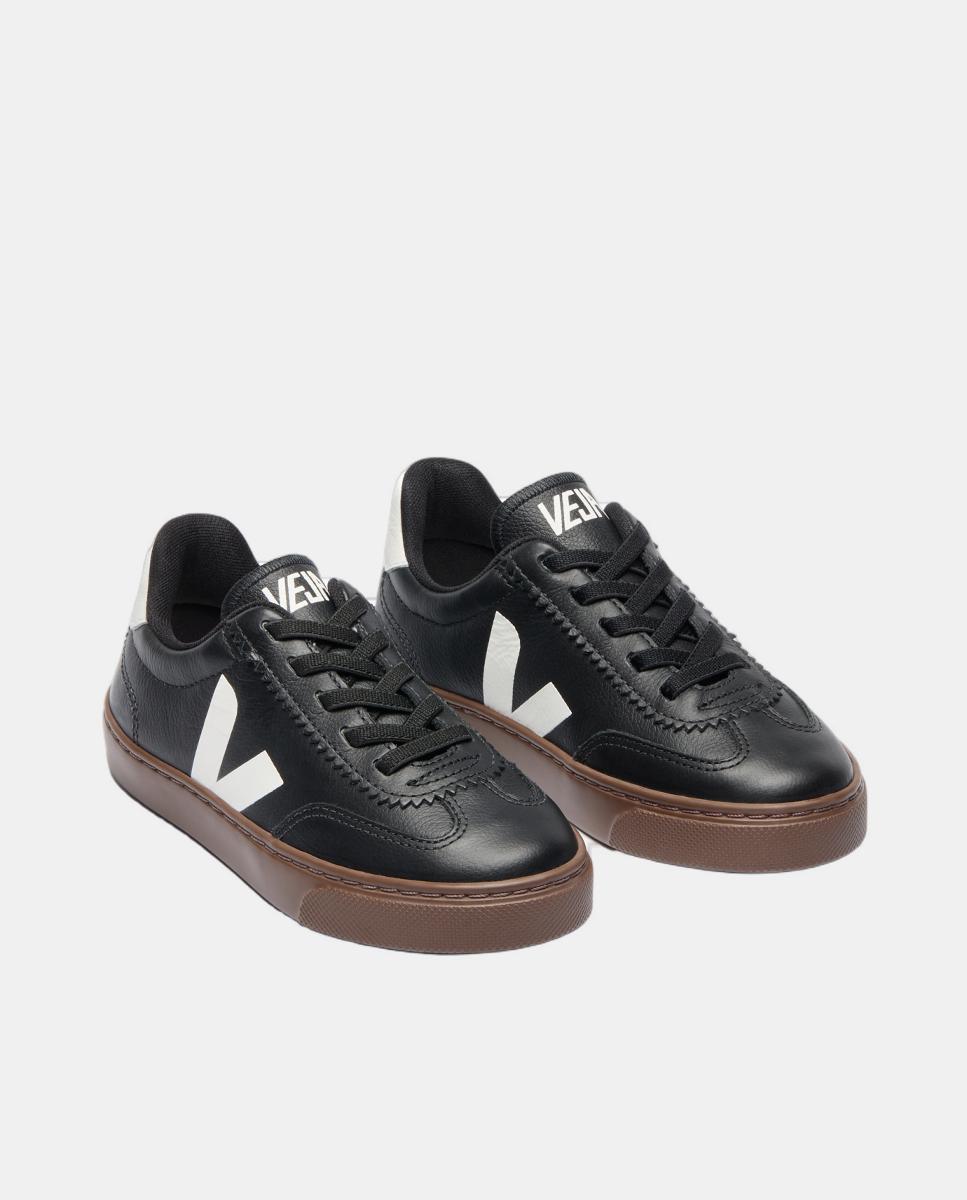 Sapatilhas de Couro Modelo Volley Preto-3