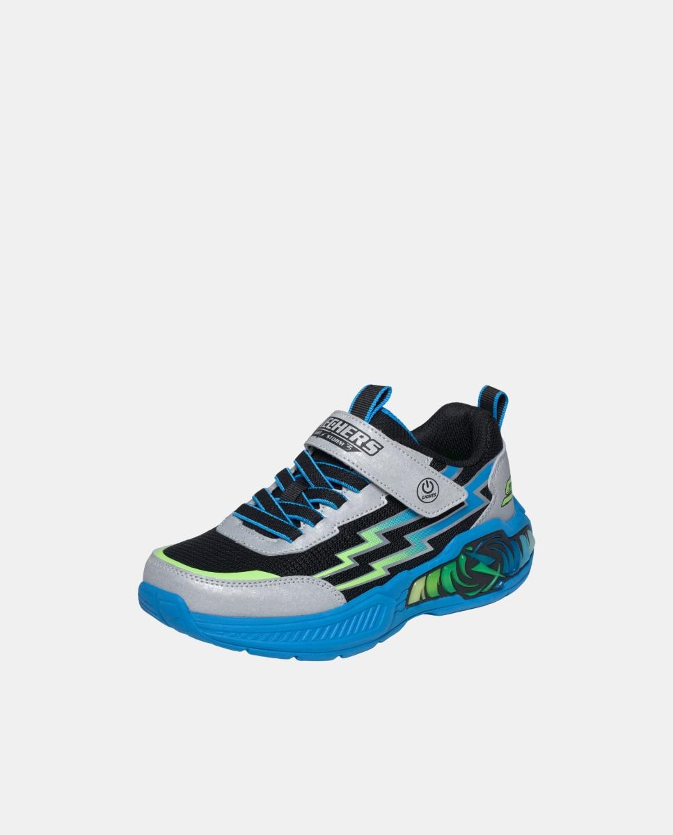 Zapatilla de niño sport con luces - Skechers - Gris Plata Gris Plata-4