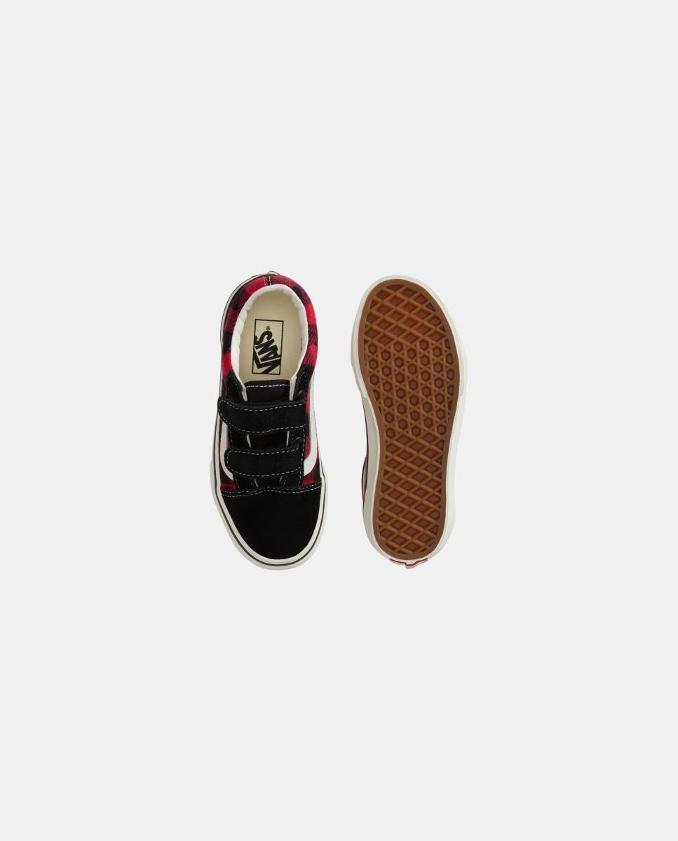 Sapatilhas casual s Old Skool V Vans com velcros Preto-3