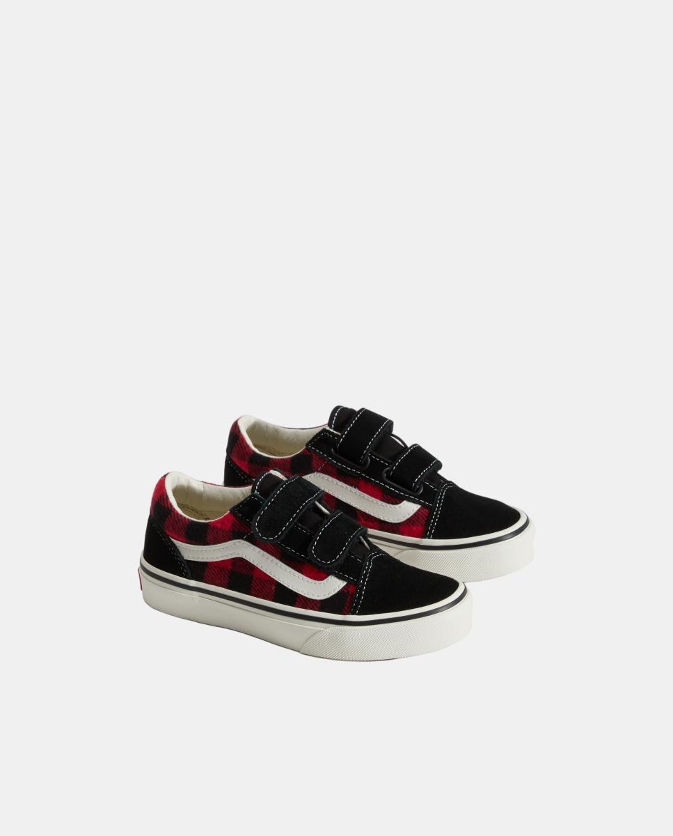 Sapatilhas casual s Old Skool V Vans com velcros Preto-4