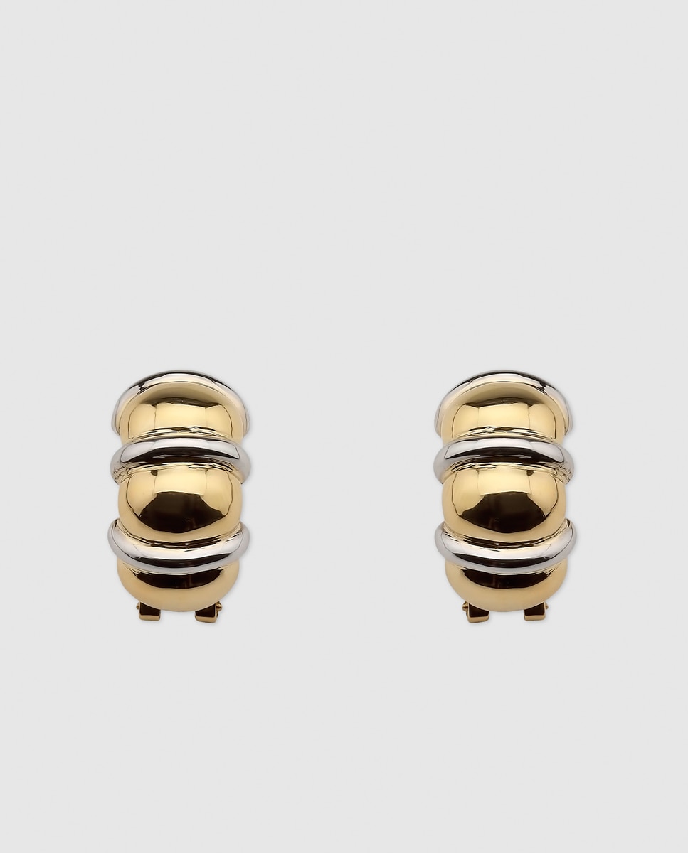 Pendientes de cierre omega El Corte Inglés de oro bicolor Oro / Plata Oro / Plata-1