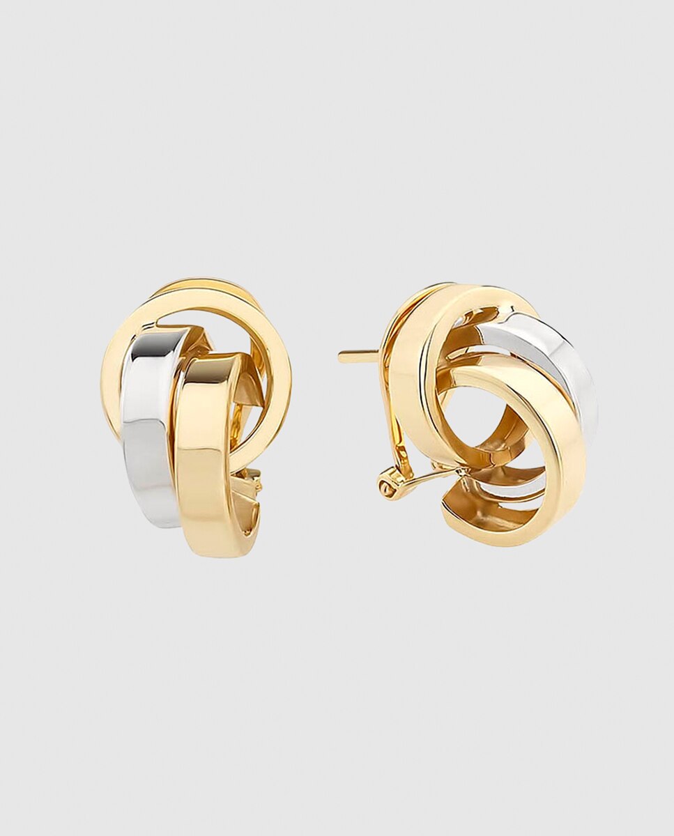 Pendientes de cierre omega El Corte Inglés de oro bicolor - Oro Oro-2