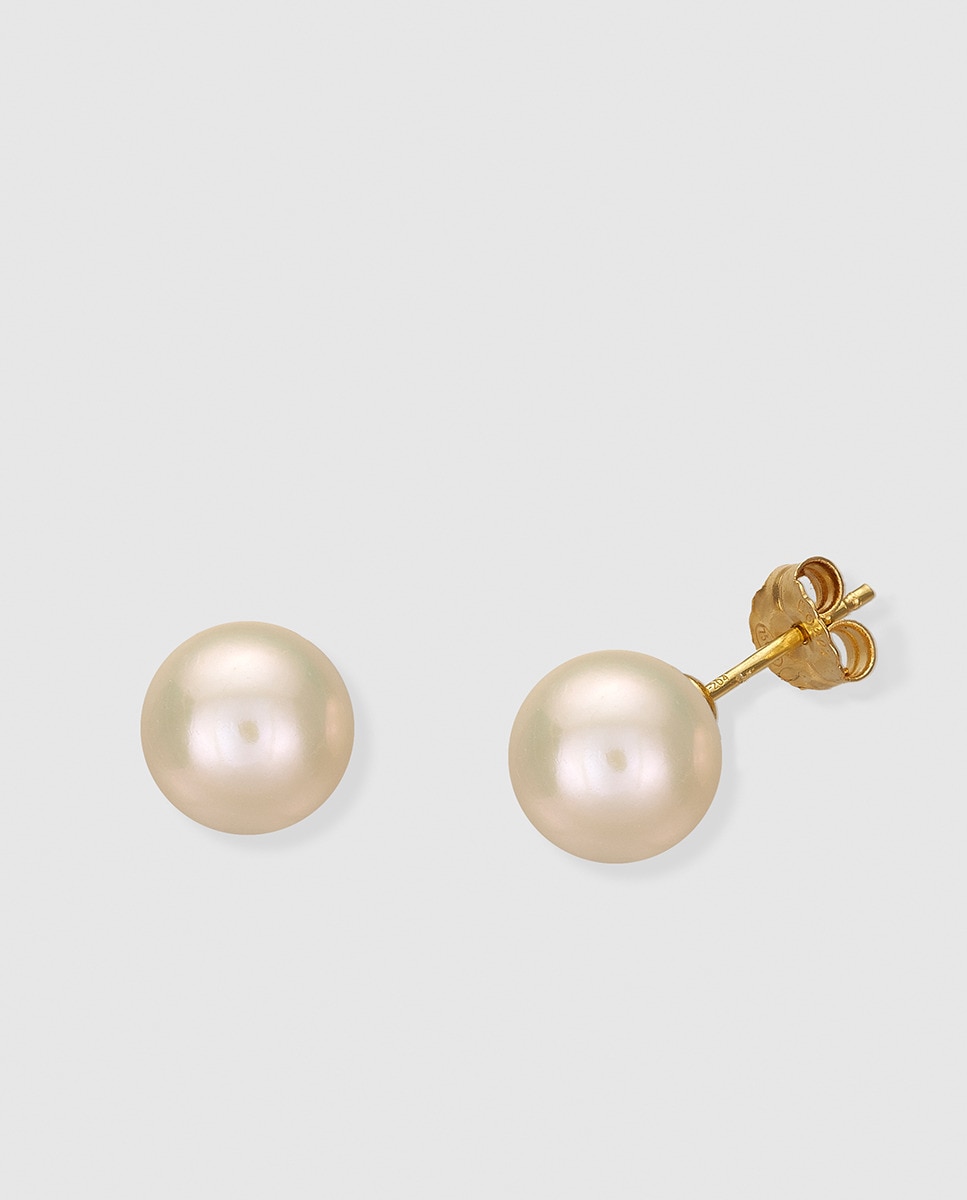Pendientes de oro con perla blanca El Corte Inglés - Blanco Blanco-1