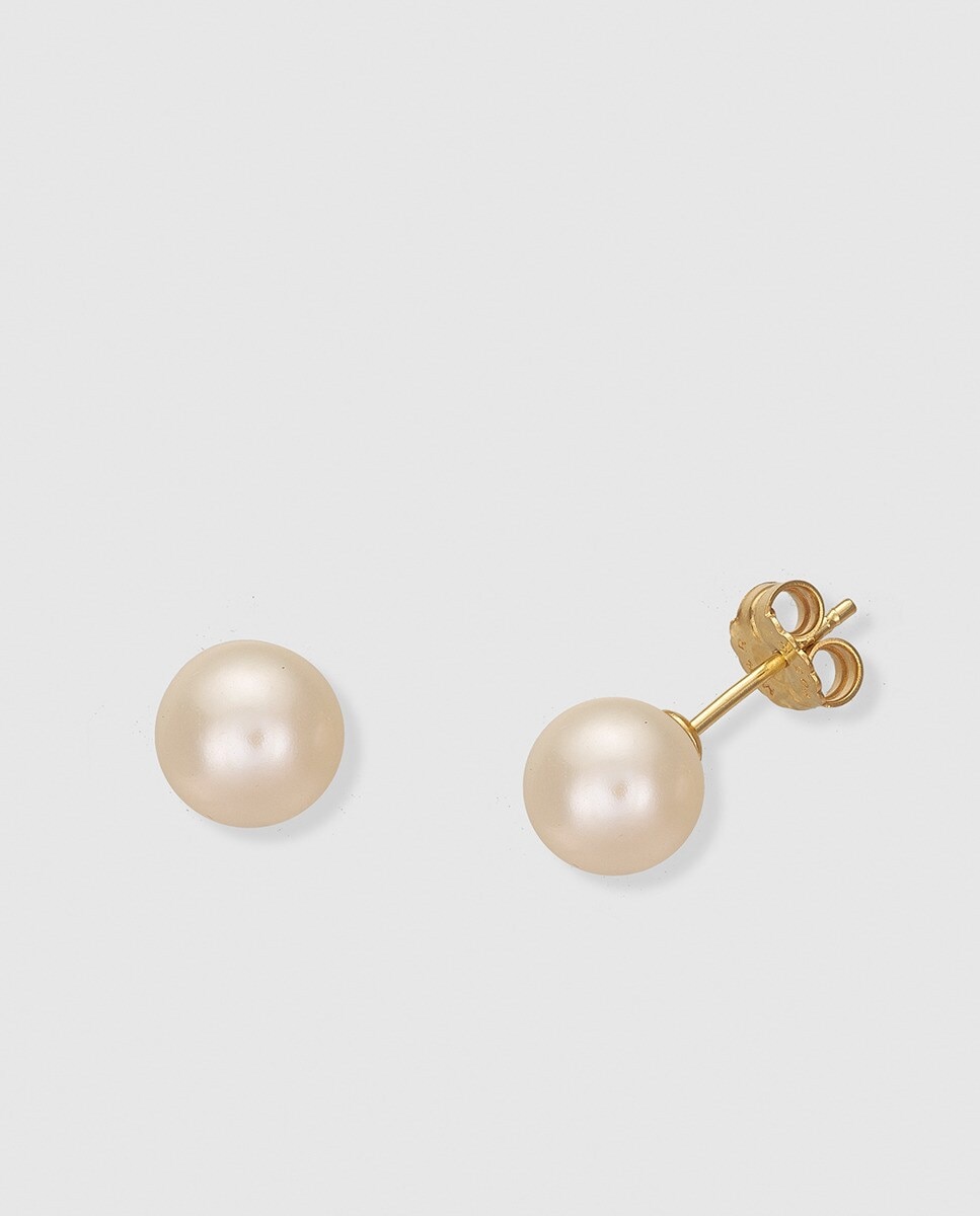 Pendientes de oro con perla blanca El Corte Inglés - Blanco Blanco-1