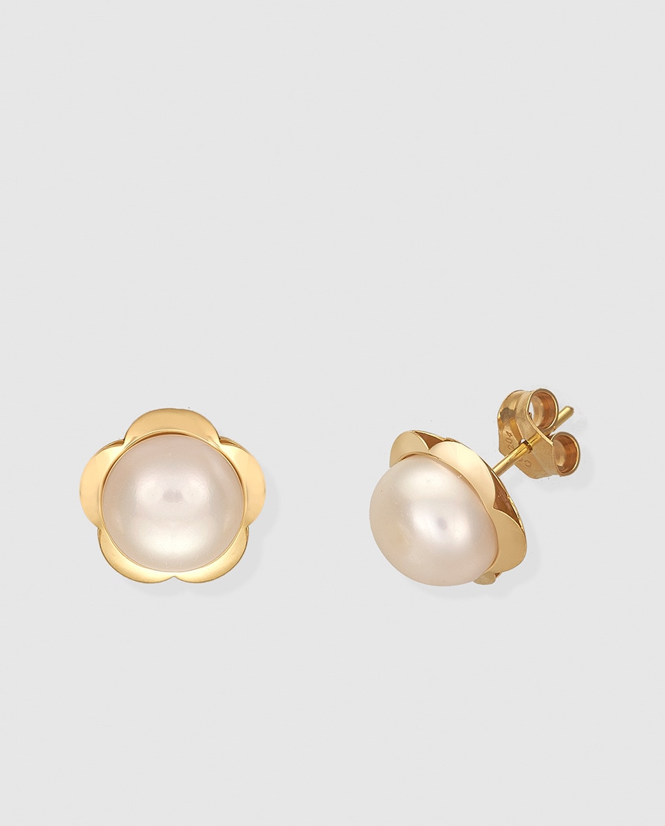 Pendientes de oro y perla blanca El Corte Inglés - Blanco Blanco-1