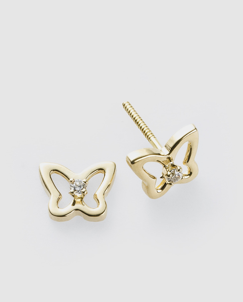 Pendientes de bebé de oro amarillo - El Corte Inglés - Blanco Blanco-1