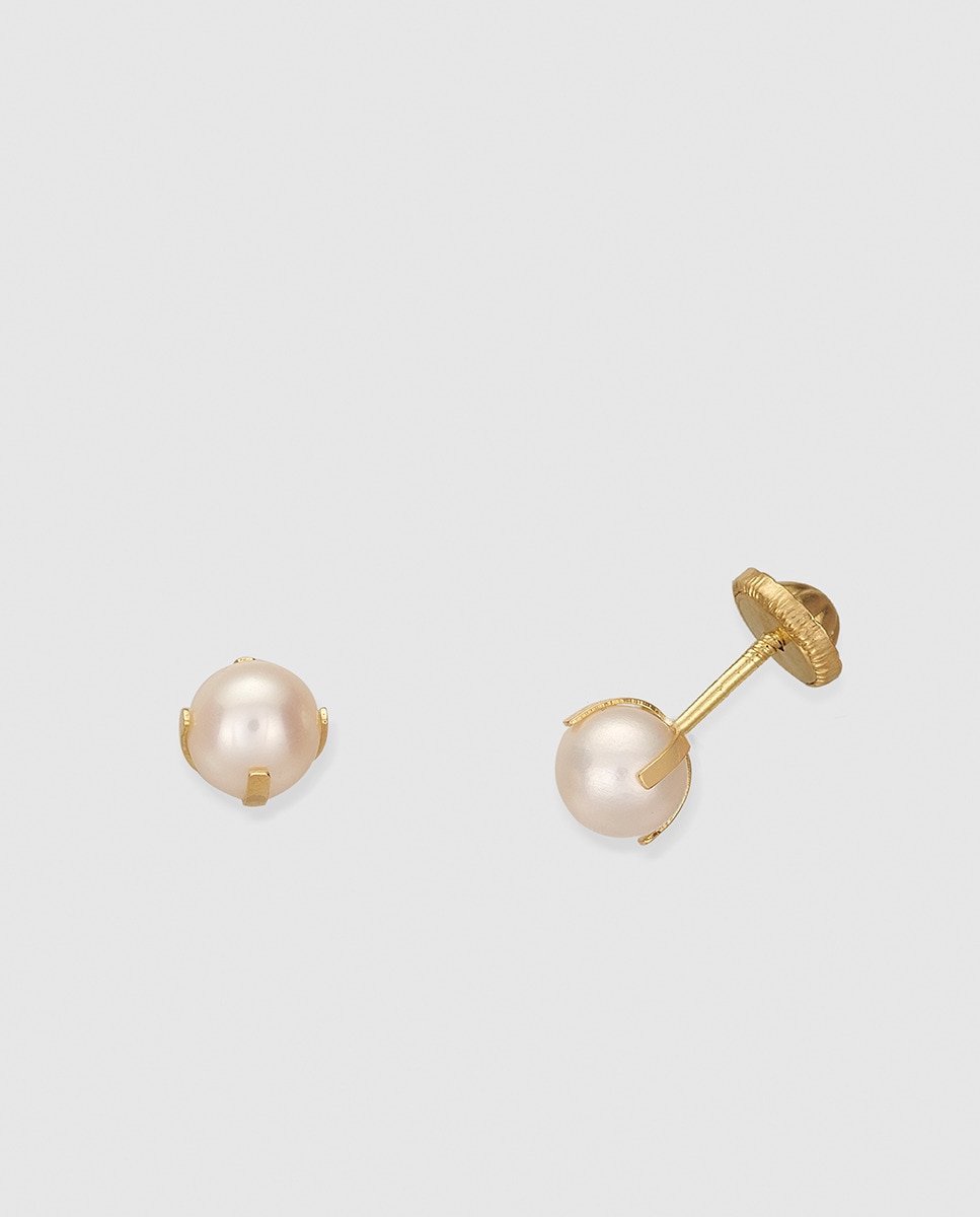 Imagen 1 de Pendientes de bebé de oro y perla - El Corte Inglés - Blanco Blanco