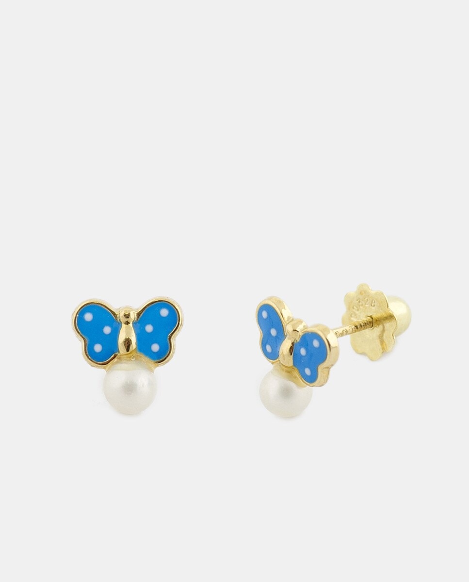 Pendientes de bebé de oro con perla - El Corte Inglés - Blanco Blanco-1