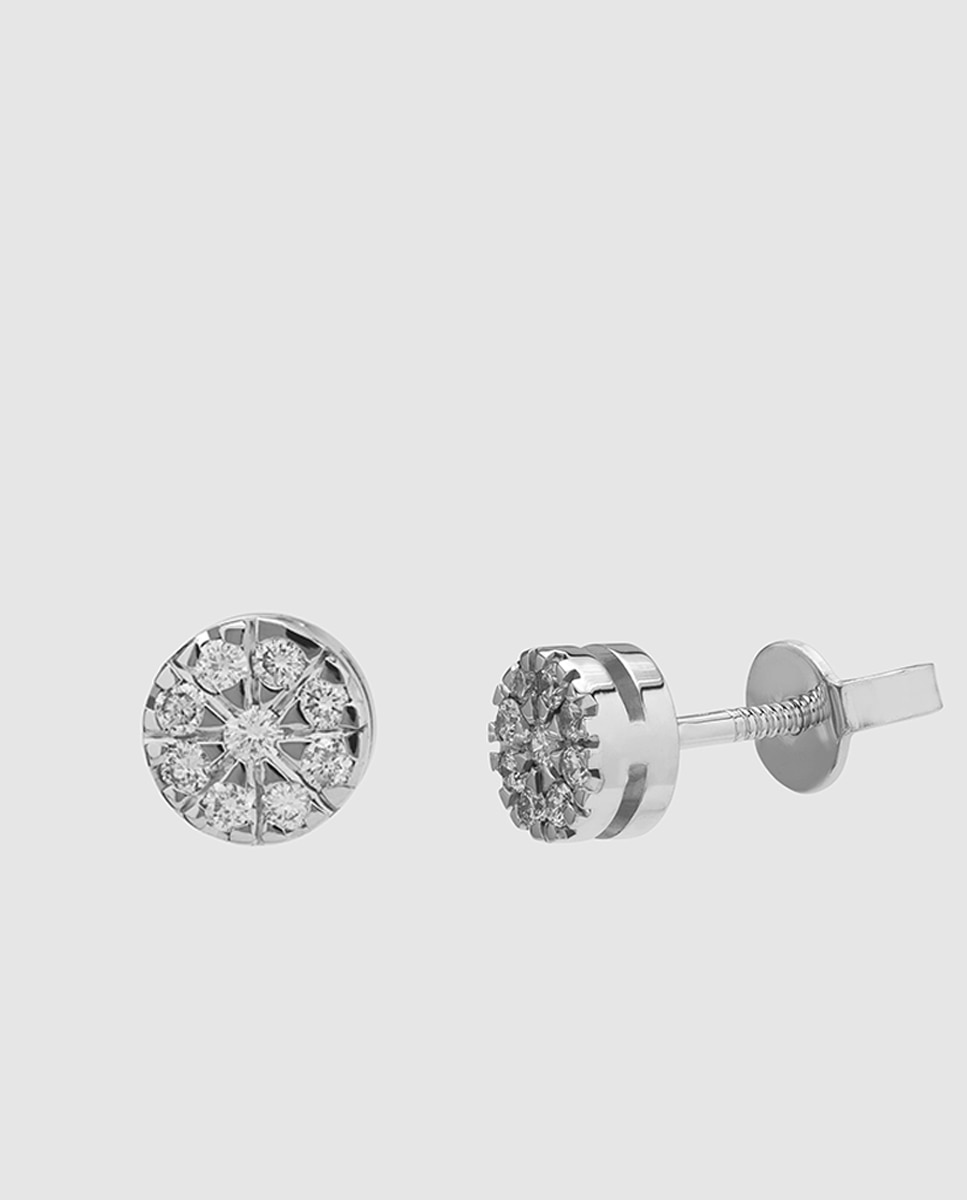 El Corte Inglés - Pendientes Black & White de oro con diamantes.