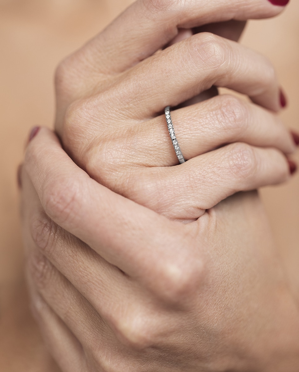 Anillo Black & White de oro con diamantes - El Corte Inglés - Blanco Blanco-2