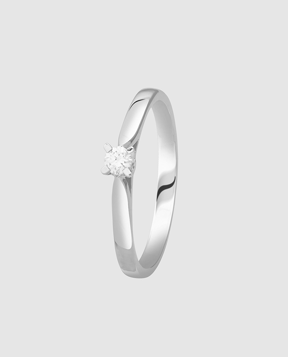 Imagem 0 de Anel solitário Black & White de ouro com diamante