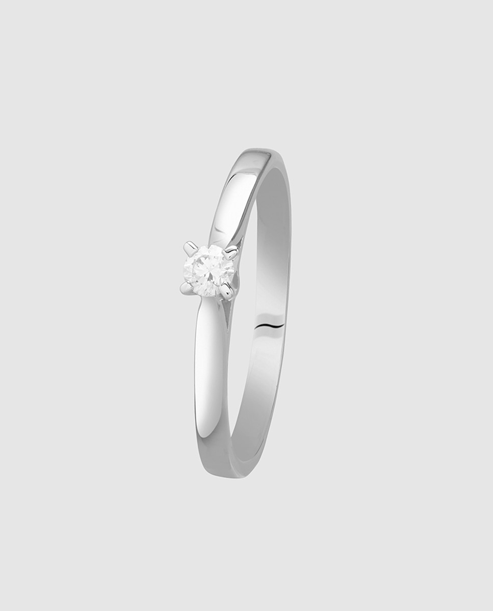 Imagem 0 de Anel Solitário Black & White de Ouro com Diamante