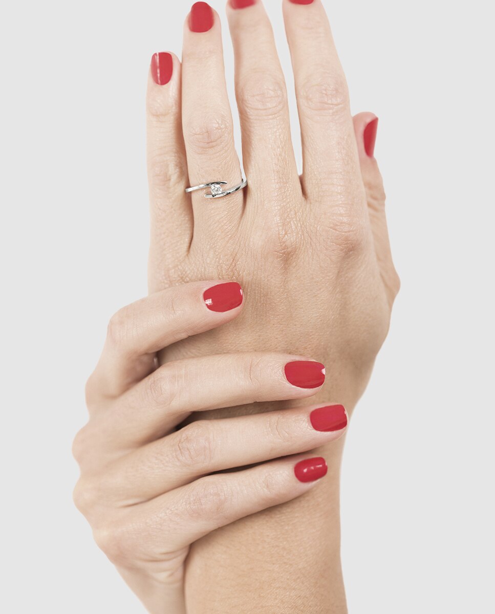 Anillo solitario Black & White de oro con diamante - El Corte Inglés - Blanco Blanco-2