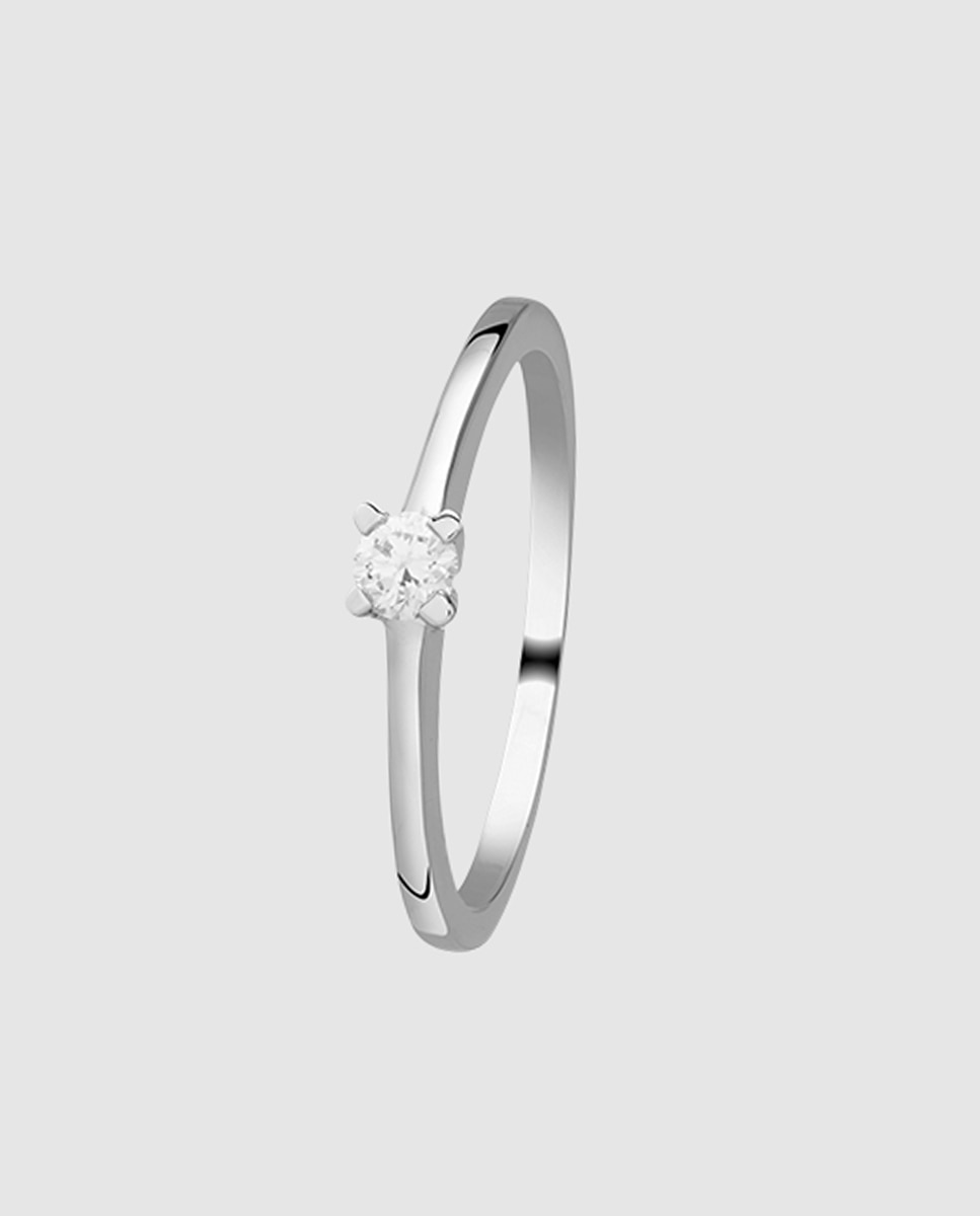 Imagem 0 de Anel Solitário Black & White de Ouro com Diamante