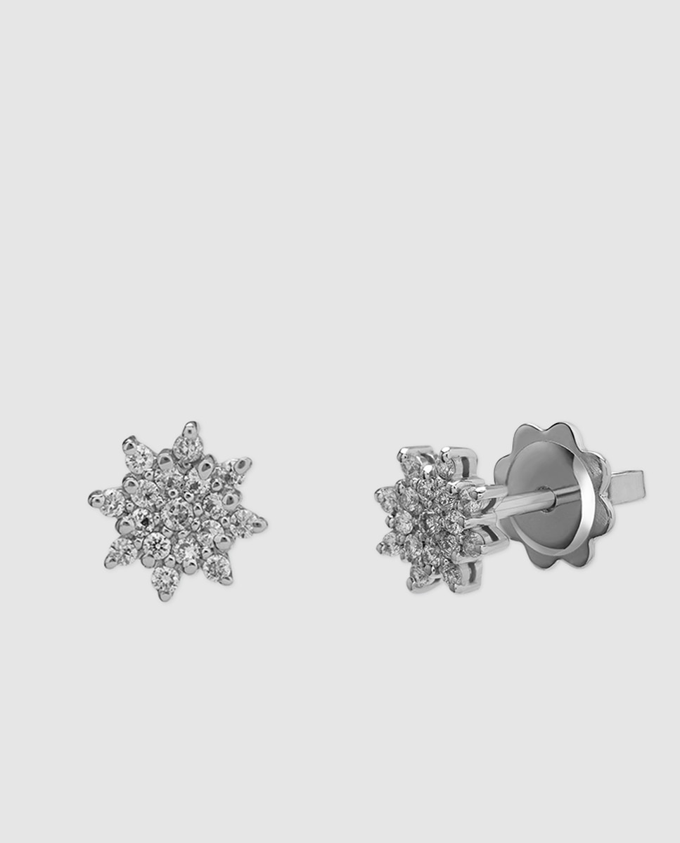Brincos Black & White de Ouro com Diamantes Branco-1