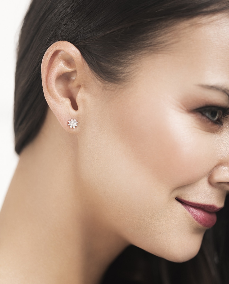 Brincos Black & White de Ouro com Diamantes Branco-2