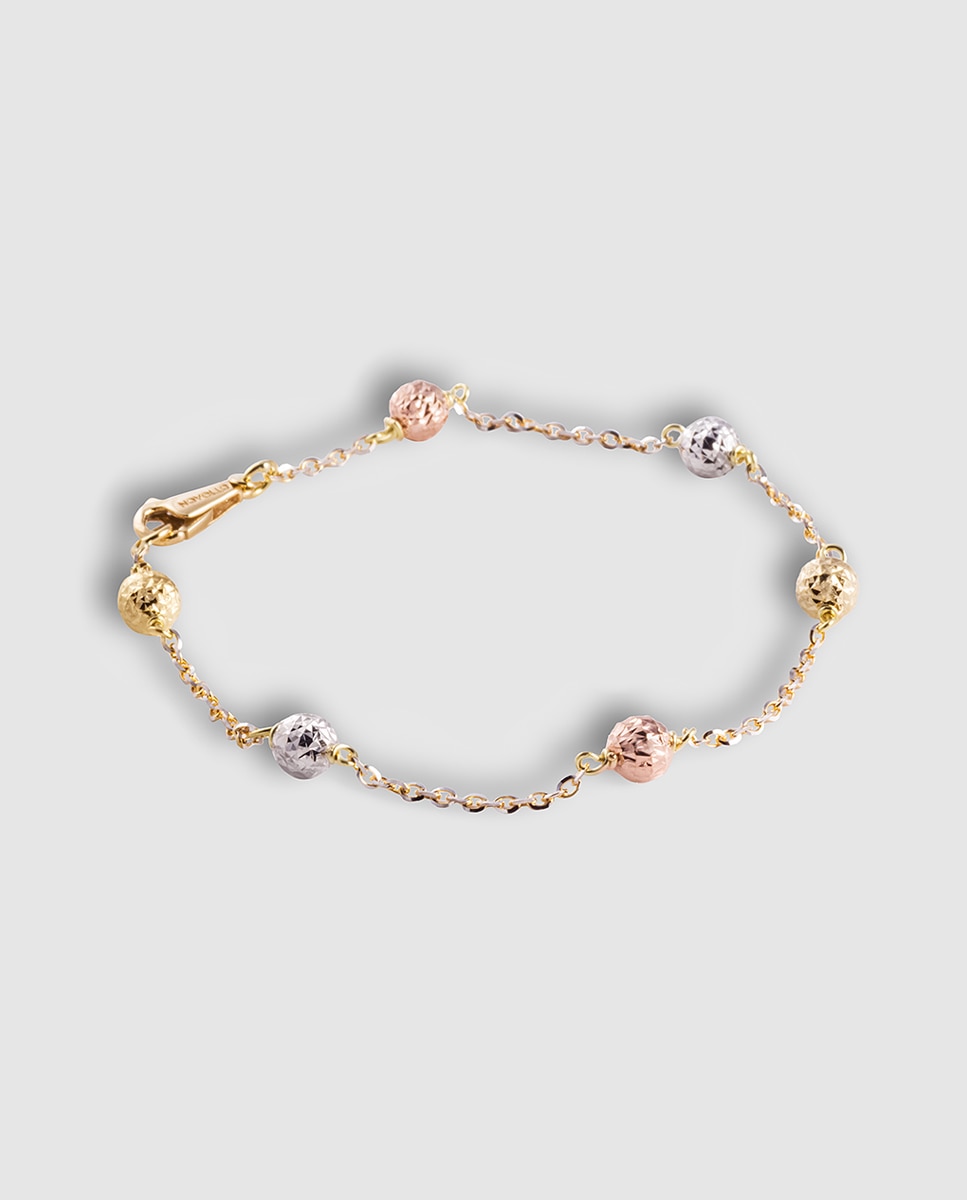 Pulsera de oro tricolor esferas El Corte Inglés - Multicolor Multicolor-1