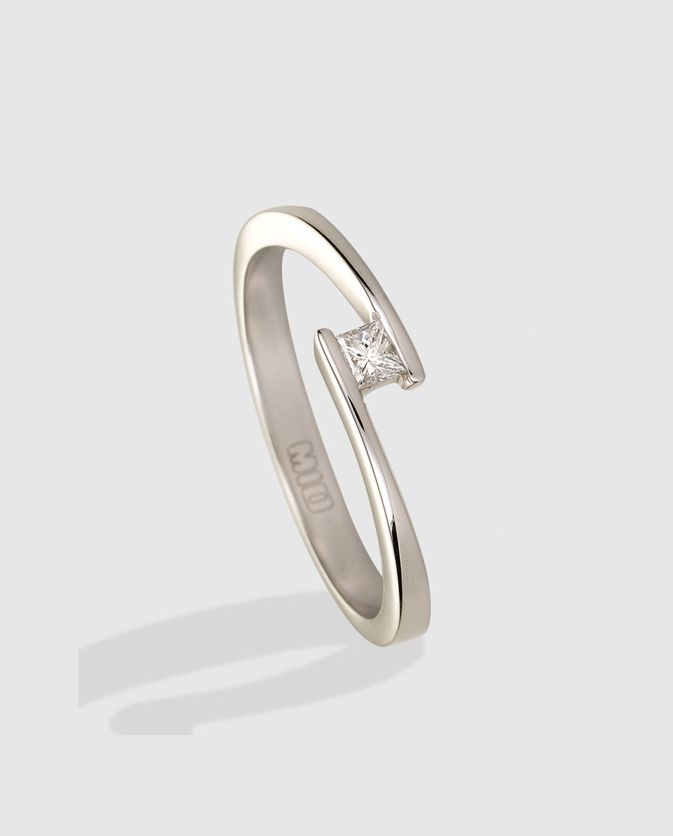 Anillo solitario Mio de oro y diamante - El Corte Inglés - Blanco Blanco-1