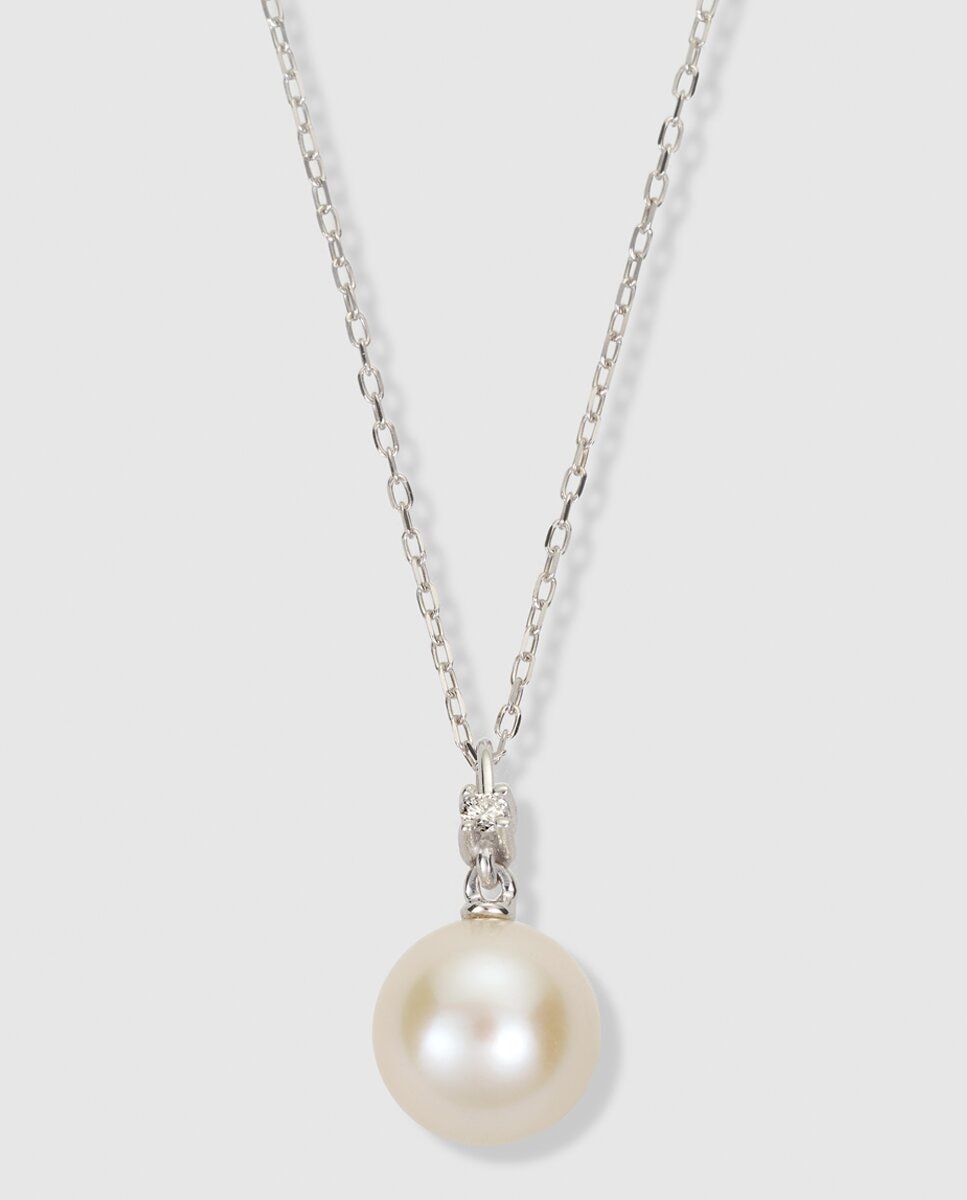 Imagen 1 de Colgante Mio de oro con perla y diamantes - El Corte Inglés - Blanco Blanco