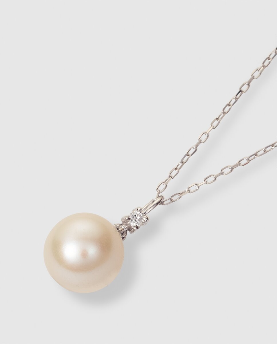 Imagen 3 de Colgante Mio de oro con perla y diamantes - El Corte Inglés - Blanco Blanco