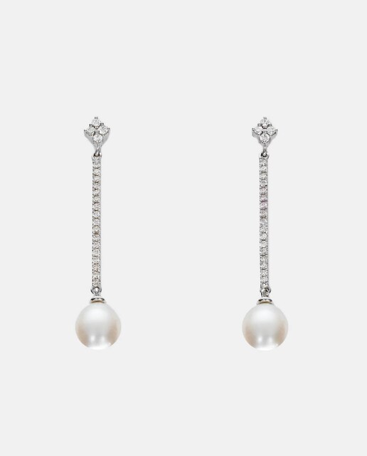 Pendientes de oro, perlas y diamantes