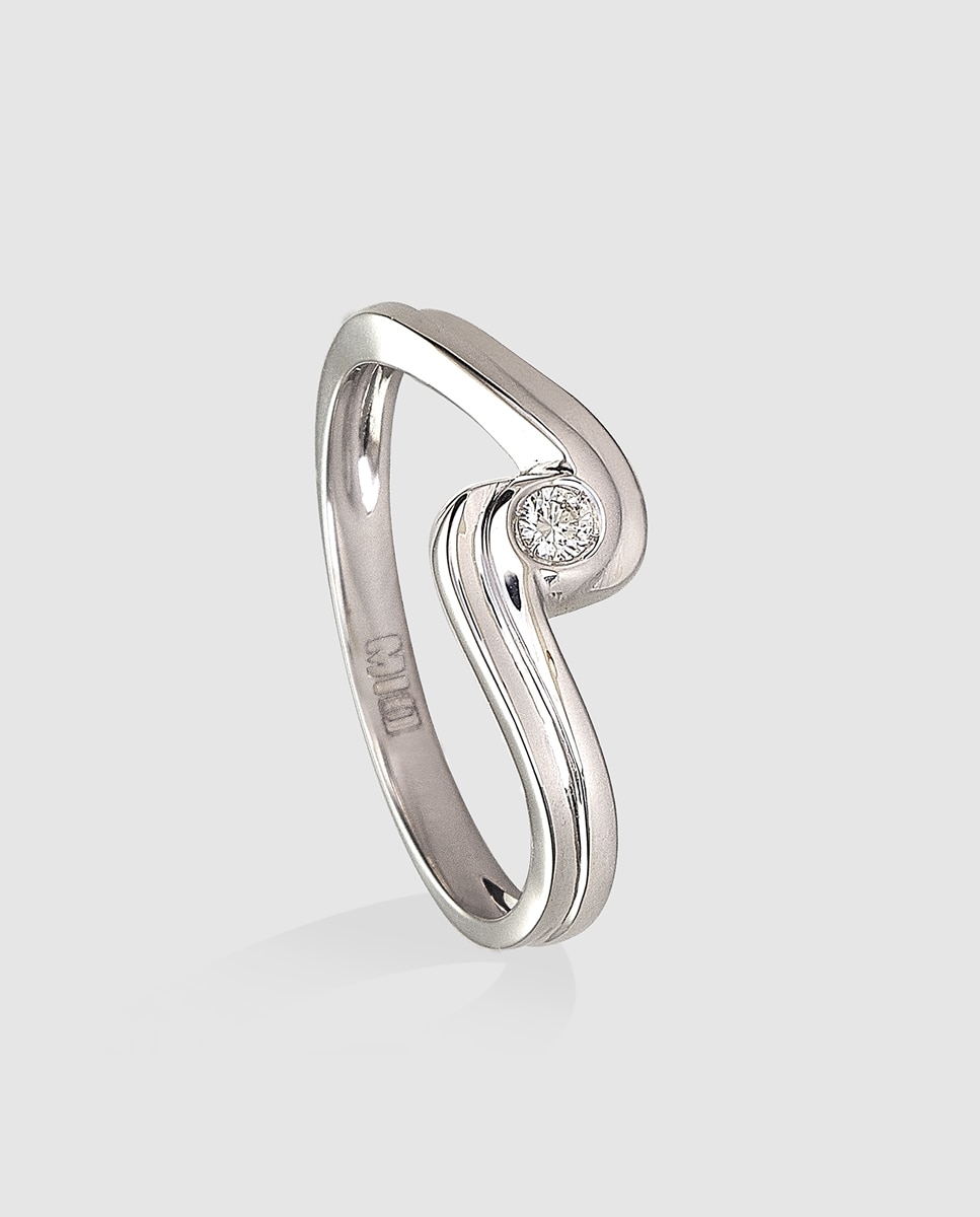 Anillo solitario de oro y diamante Blanco El Corte Inglés Blanco-1